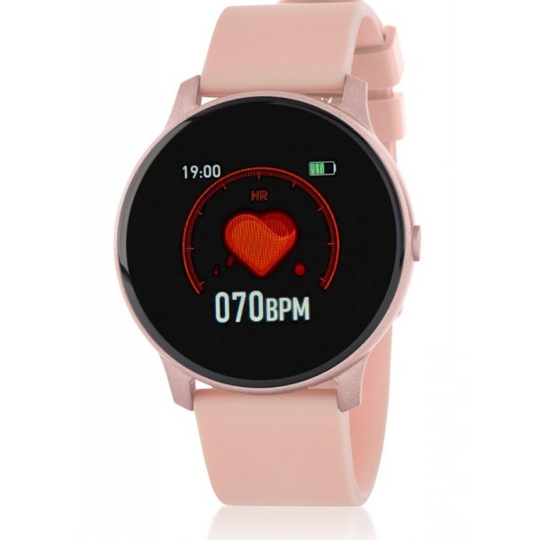 Reloj Marea Smartwatch Mujer Correa Caucho rosa y Malla Milanesa Rosa  B58001/4